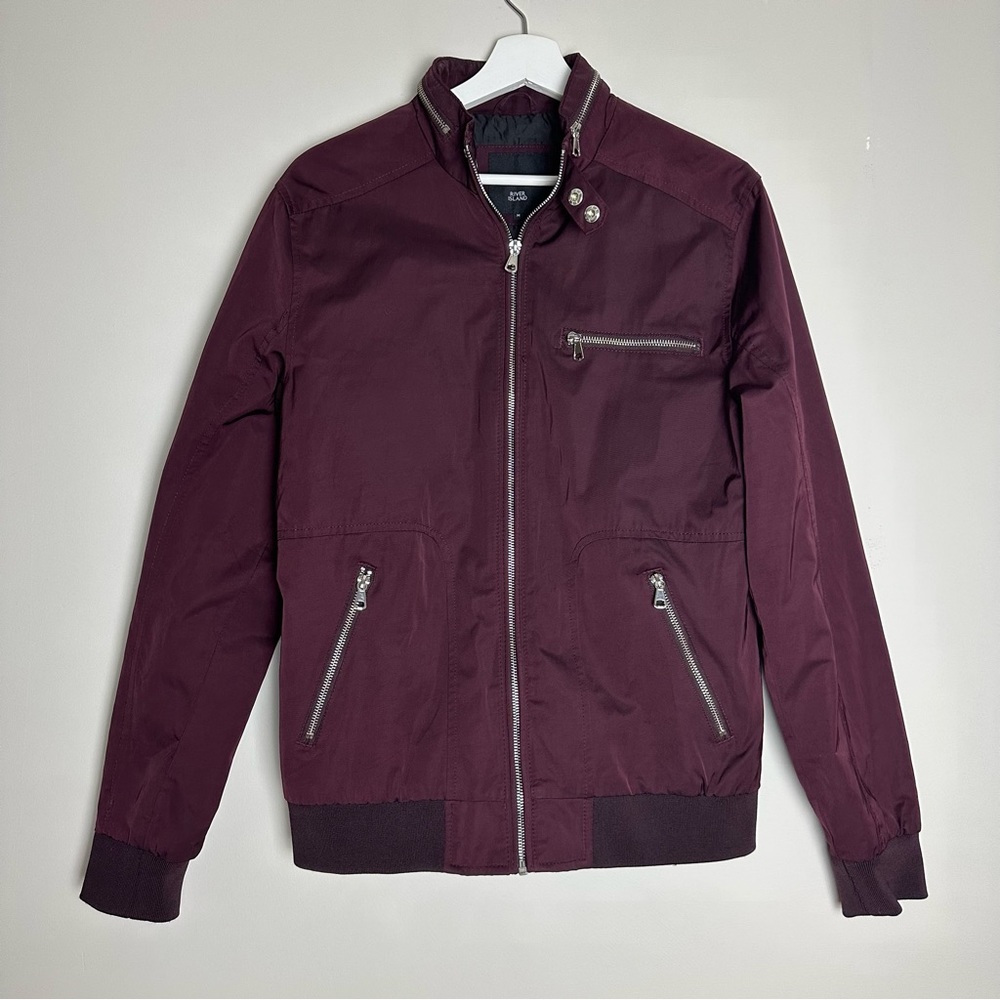 Men’s River Island Bomber Jacket - Dk Red - Medium - *Like New*
